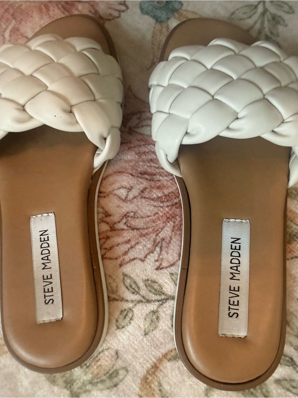 Steve Madden Braided Slide Mules in Cream - Picture 3 of 6